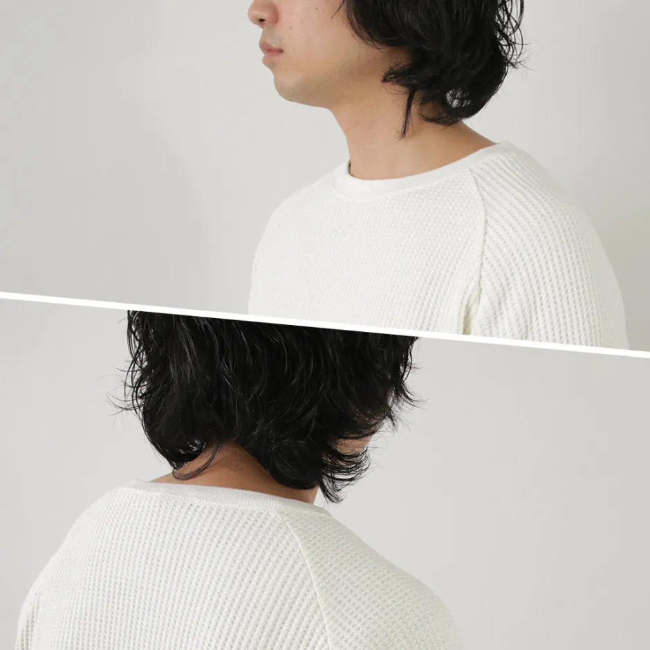 T-Shirts^GOHEMP / Hemp Waffle BASIC Raglan Crew