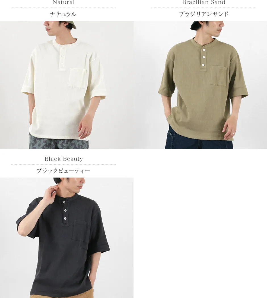T-Shirts^GOHEMP / Henley PK Short Sleeve Shirt