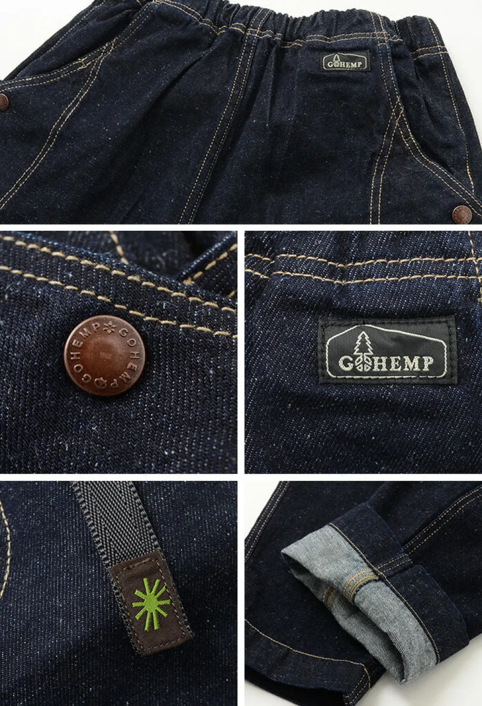 Jeans^GOHEMP / High Explorer Pants 12oz Hemp Cotton Denim one-wash