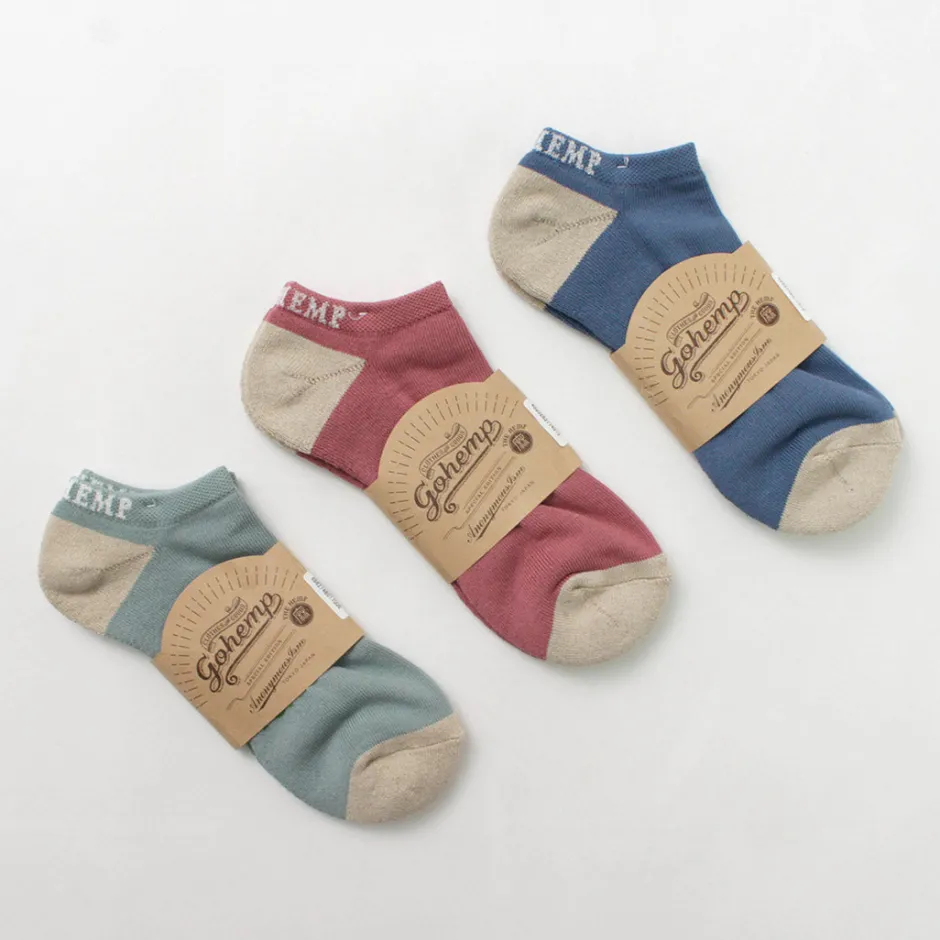 Socks^GOHEMP / Panel Pile Ankle Socks