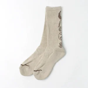 Socks^GOHEMP / Patterned Pile Crew Socks