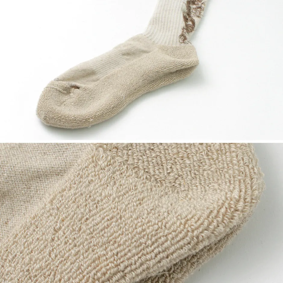 Socks^GOHEMP / Patterned Pile Crew Socks