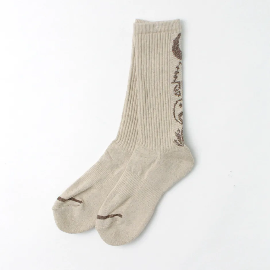 Socks^GOHEMP / Patterned Pile Crew Socks