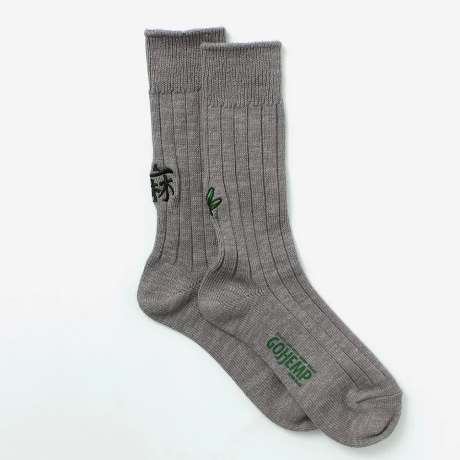 Socks^GOHEMP / Souvenir Emblem Crew Socks