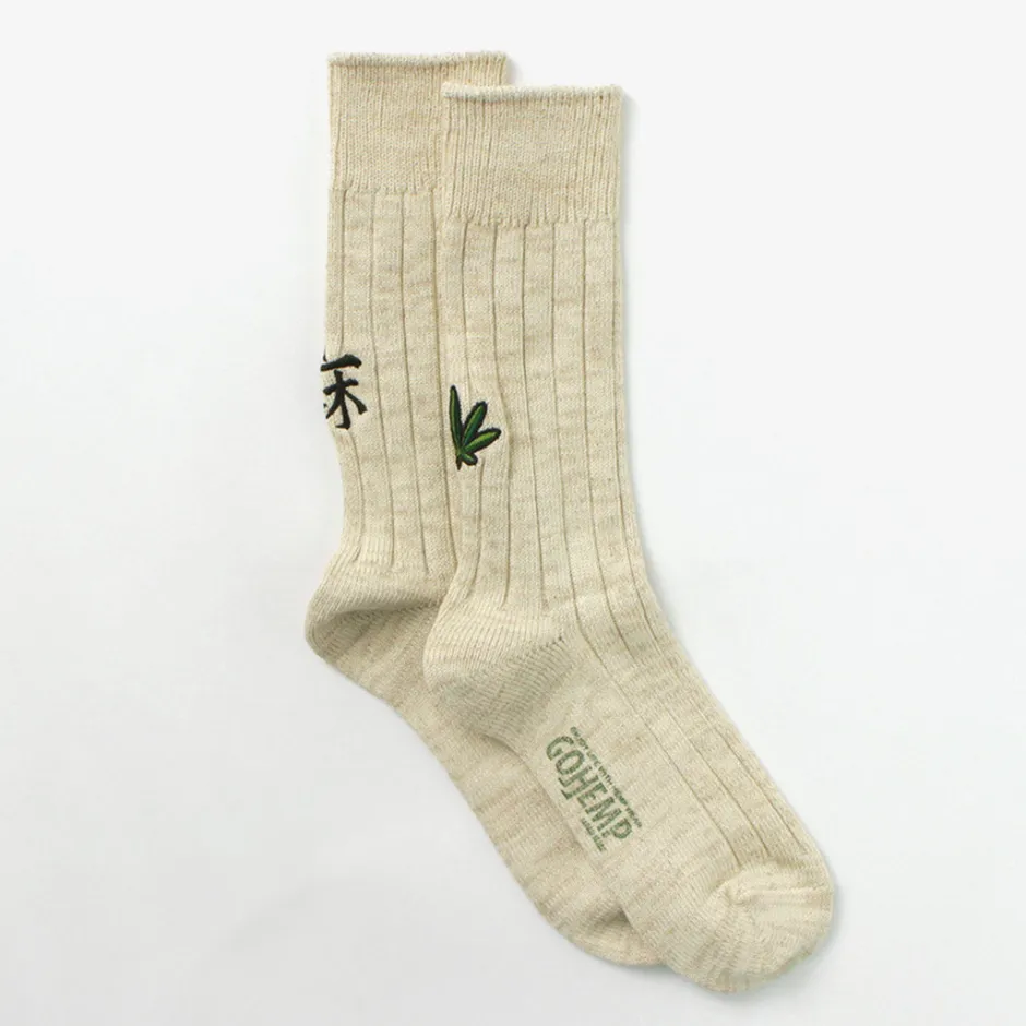 Socks^GOHEMP / Souvenir Emblem Crew Socks