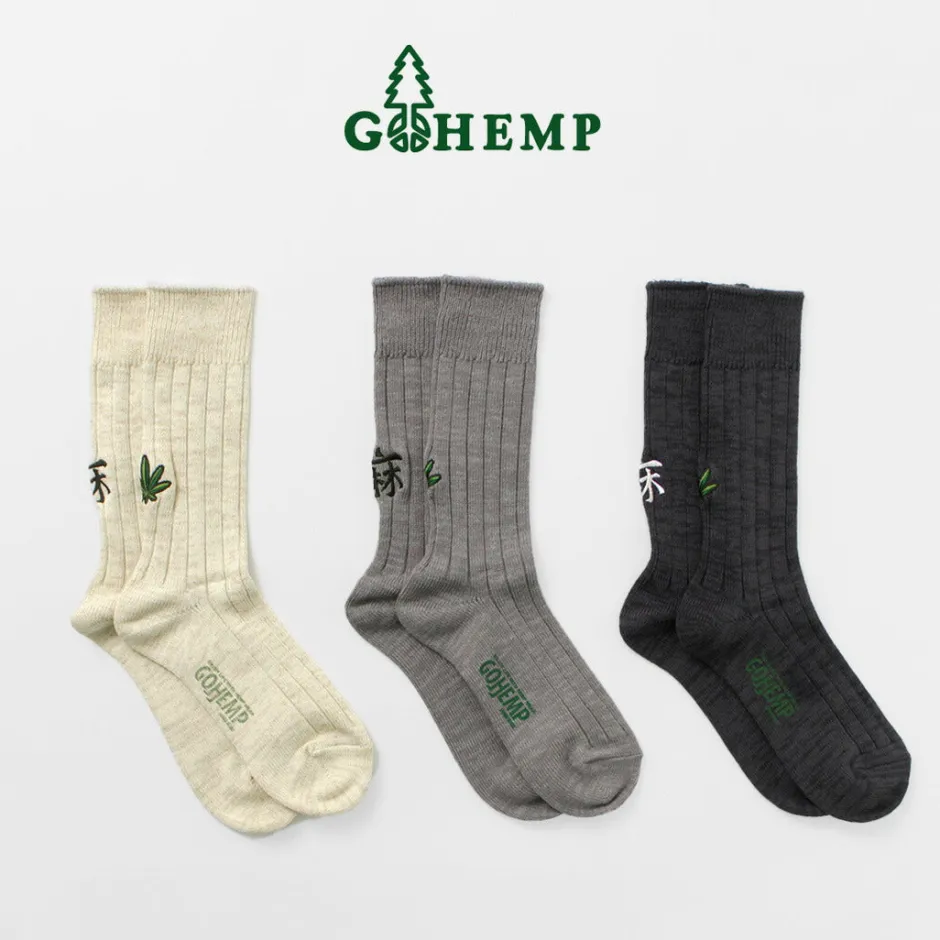 Socks^GOHEMP / Souvenir Emblem Crew Socks