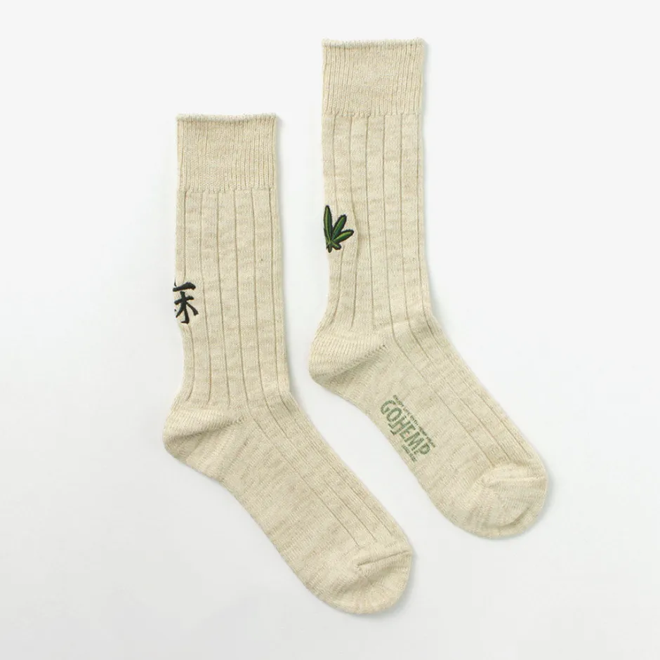 Socks^GOHEMP / Souvenir Emblem Crew Socks