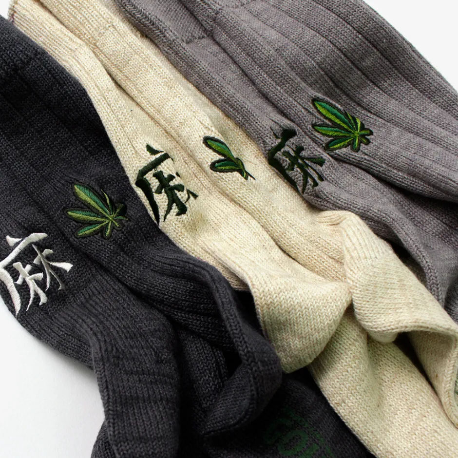 Socks^GOHEMP / Souvenir Emblem Crew Socks
