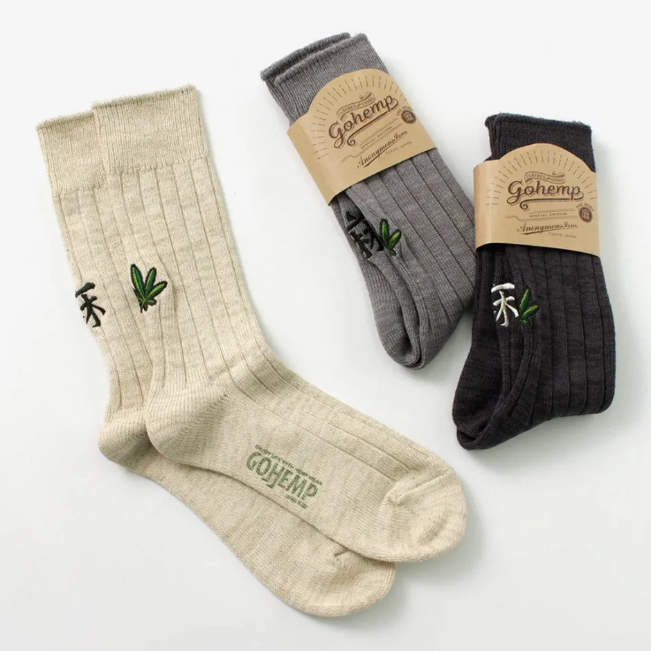 Socks^GOHEMP / Souvenir Emblem Crew Socks
