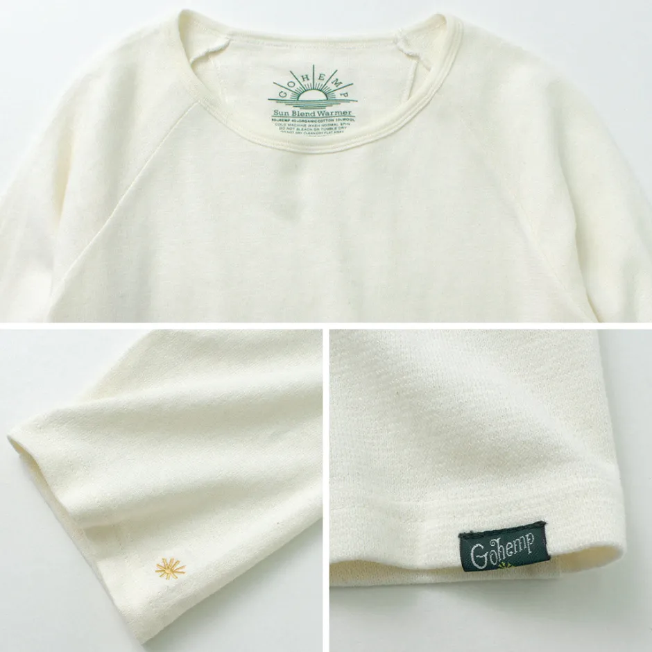 T-Shirts^GOHEMP / Sunblend warmer Baseball sleeve crew t-shirt