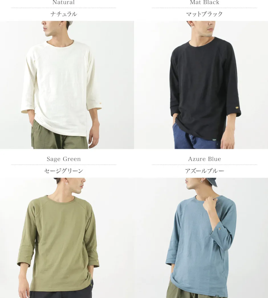 T-Shirts^GOHEMP / Sunblend warmer Baseball sleeve crew t-shirt