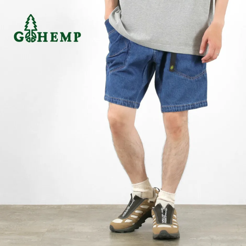 Shorts^GOHEMP / Traveler Easy Shorts Used Wash lightblue