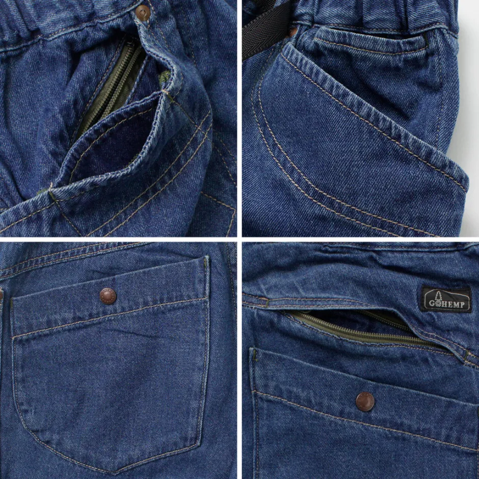 Shorts^GOHEMP / Traveler Easy Shorts Used Wash lightblue