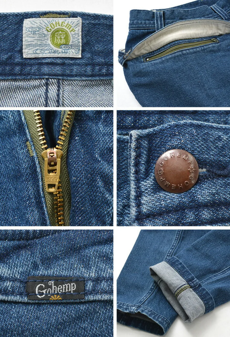 Jeans^GOHEMP / Vendor Tapered Slim Pants / Used Wash blue