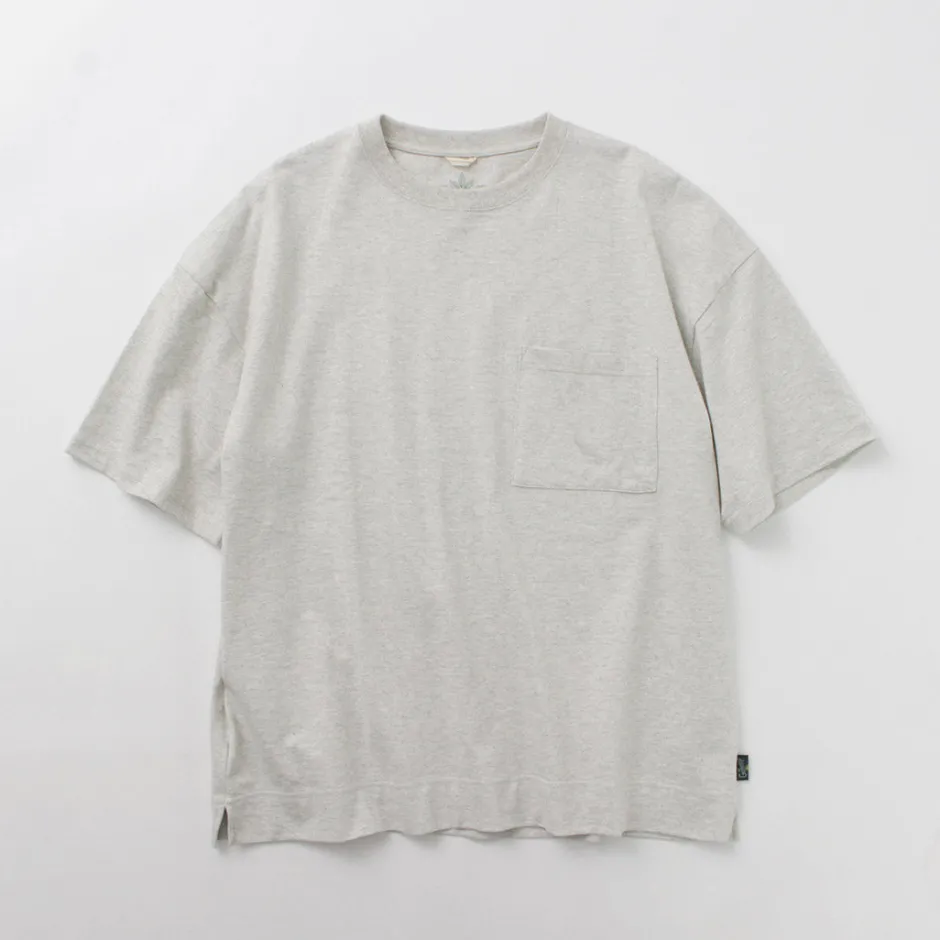 T-Shirts^GOHEMP / Wide slit T-shirt Heather