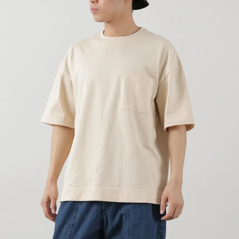 T-Shirts^GOHEMP / Wide slit T-shirt Heather
