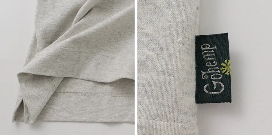 T-Shirts^GOHEMP / Wide slit T-shirt Heather