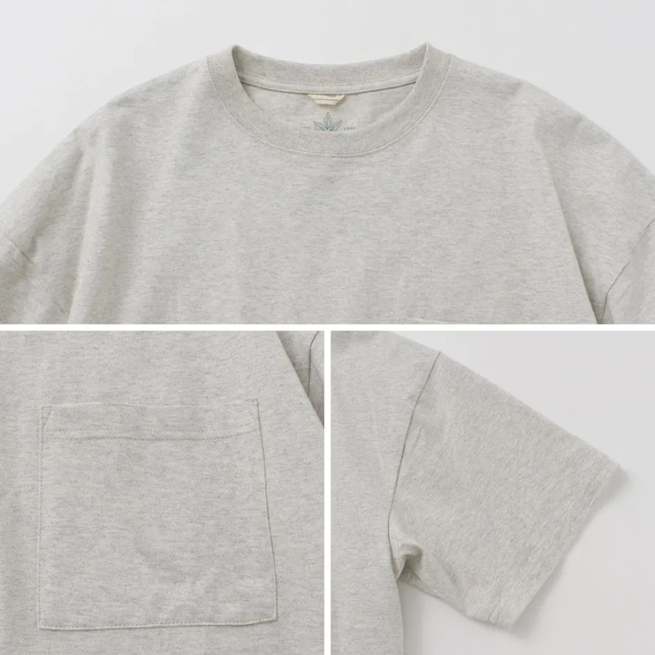 T-Shirts^GOHEMP / Wide slit T-shirt Heather