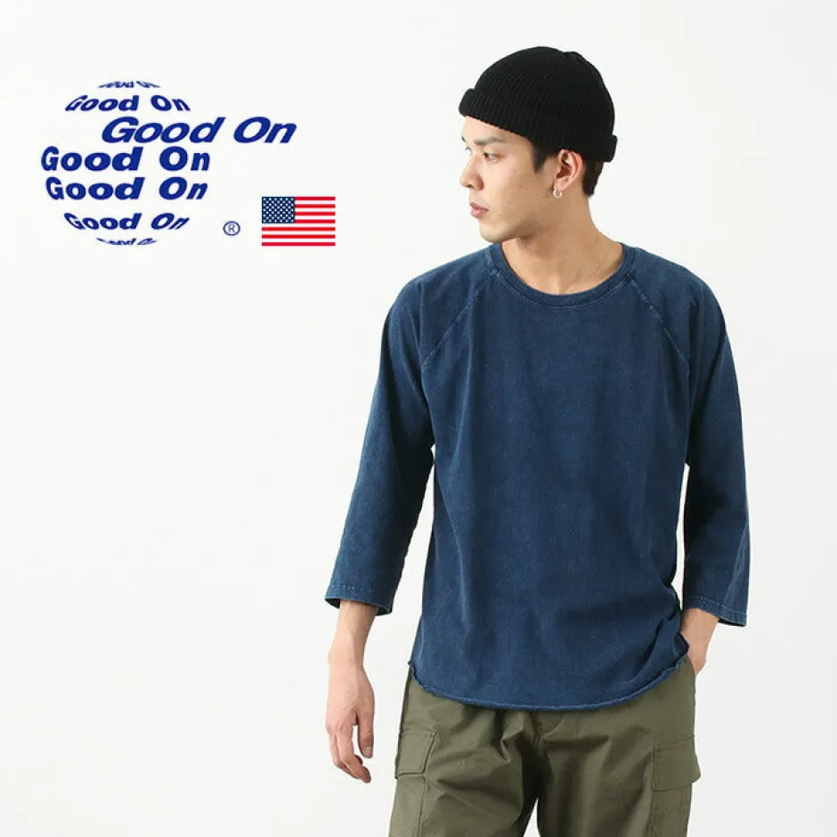 T-Shirts^GOOD ON / Baseball T-Shirt Raglan / Shave indigo