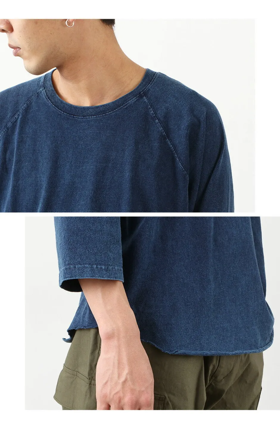 T-Shirts^GOOD ON / Baseball T-Shirt Raglan / Shave indigo