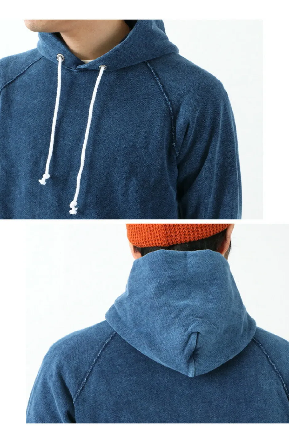 Sweatshirts^GOOD ON / GOBW1203 IS Raglan Pullover Hooded Sweatshirt indigo