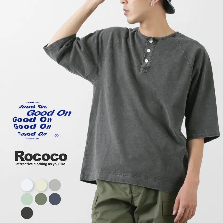 T-Shirts^GOOD ON / Half Sleeve Heavy Retro Henry Neck T-Shirt