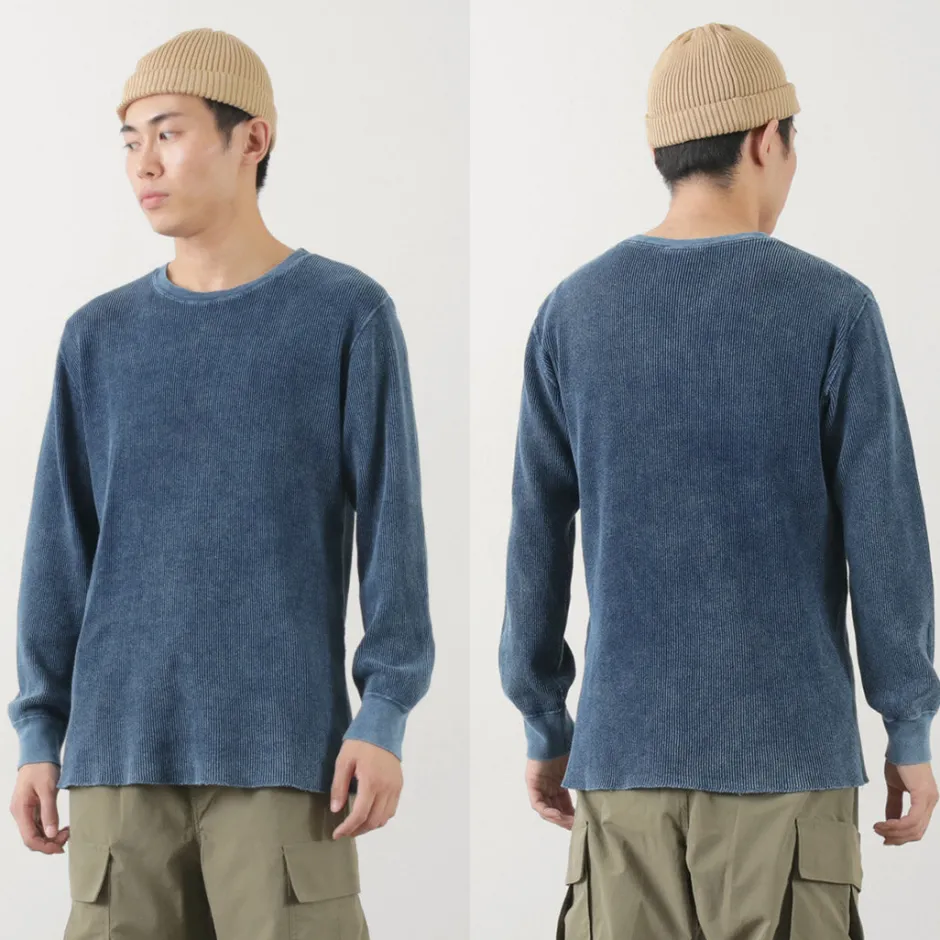 T-Shirts^GOOD ON / Indigo Long Sleeve Thermal T-Shirt blue