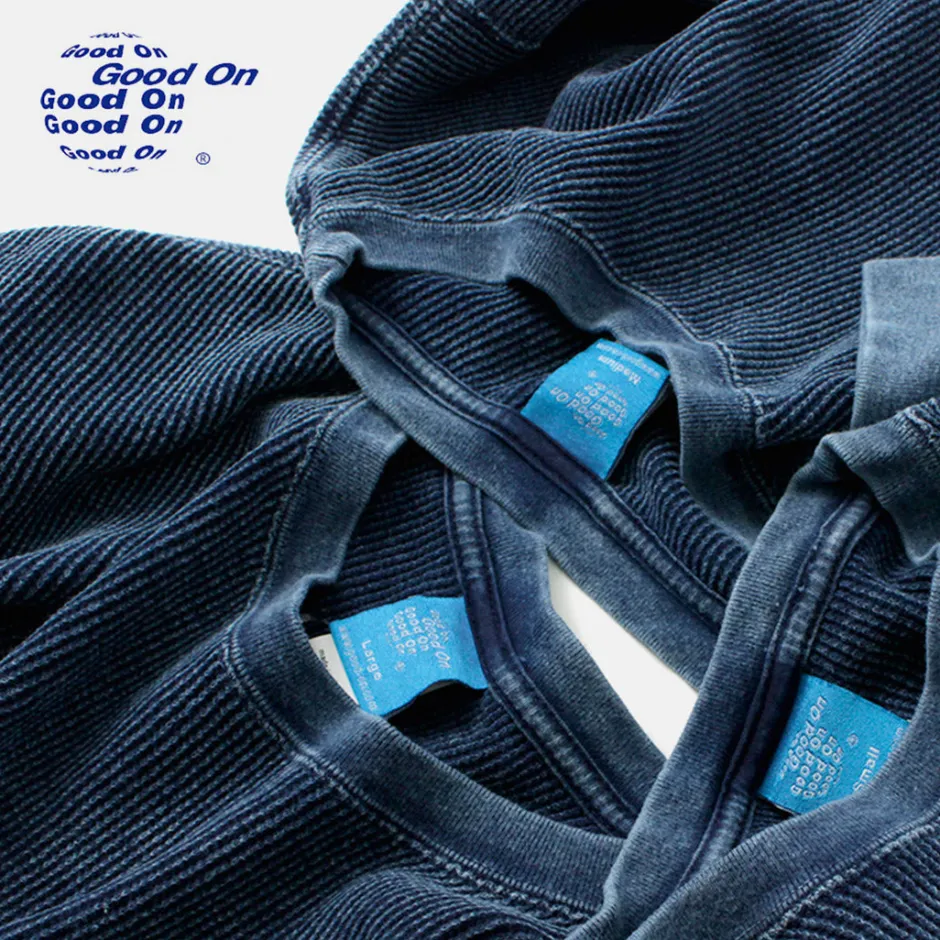 T-Shirts^GOOD ON / Indigo Long Sleeve Thermal T-Shirt blue