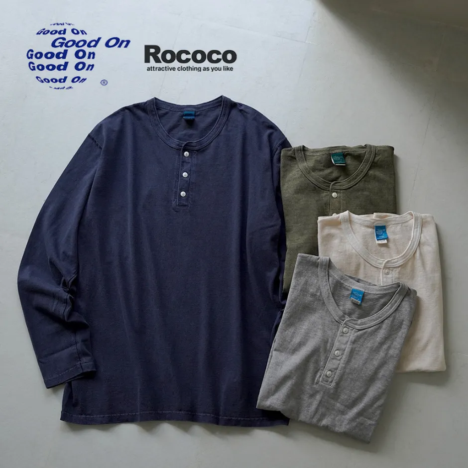 T-Shirts^GOOD ON / Long Sleeve Henley Neck T-Shirt
