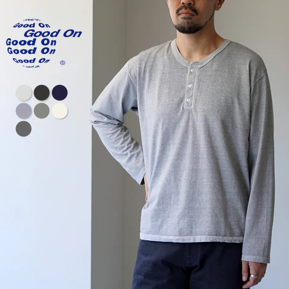 T-Shirts^GOOD ON / Long Sleeve Henley Neck T-Shirt