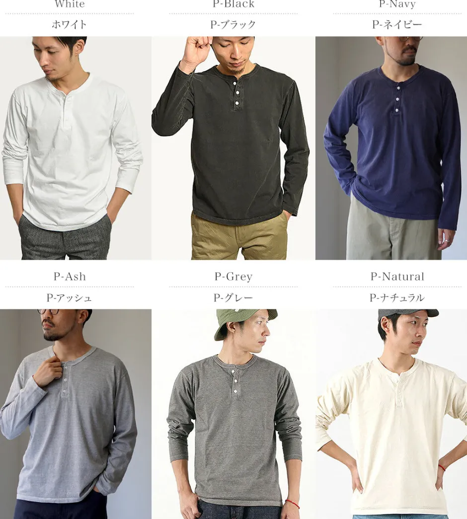 T-Shirts^GOOD ON / Long Sleeve Henley Neck T-Shirt