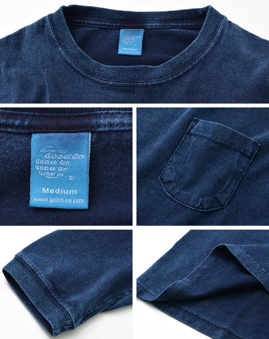 T-Shirts^GOOD ON / Long Sleeve Pocket Crew Tee / Shave indigo