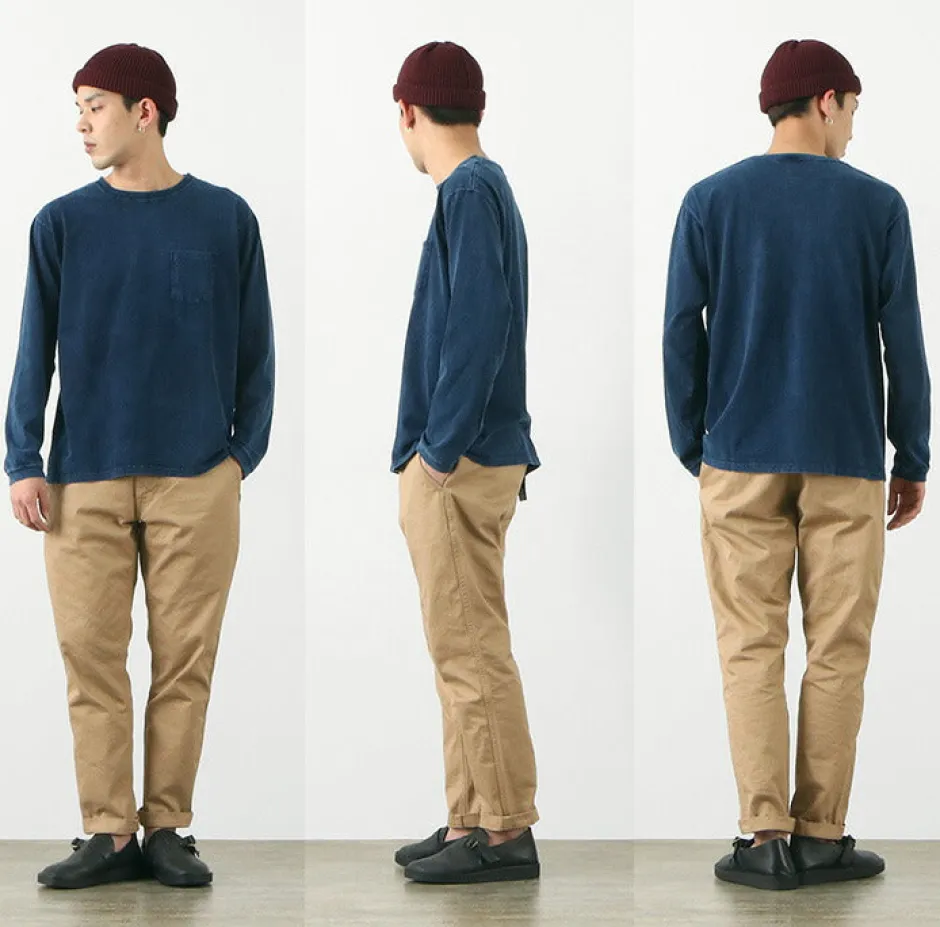 T-Shirts^GOOD ON / Long Sleeve Pocket Crew Tee / Shave indigo