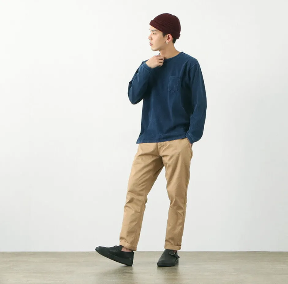 T-Shirts^GOOD ON / Long Sleeve Pocket Crew Tee / Shave indigo