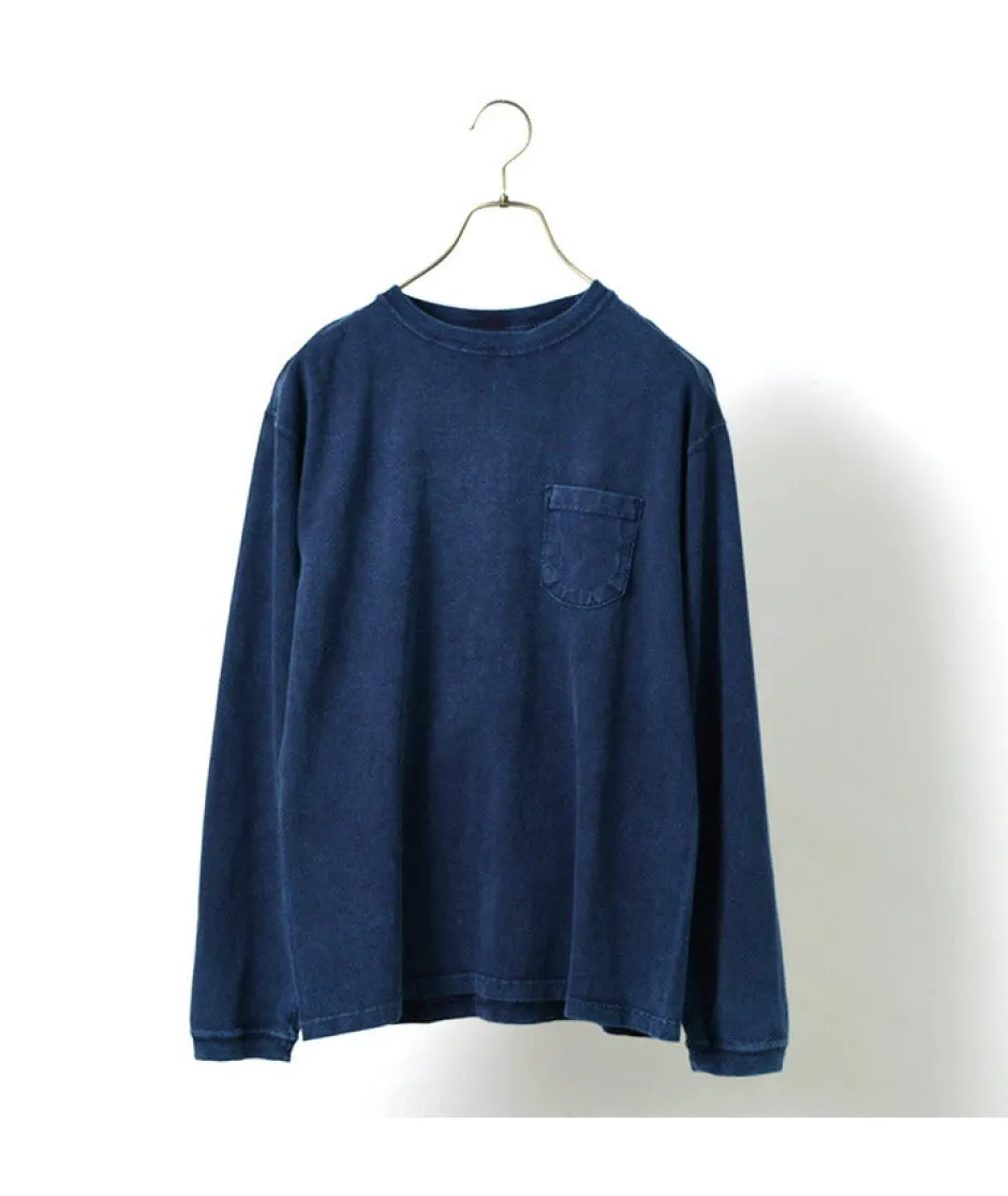 T-Shirts^GOOD ON / Long Sleeve Pocket Crew Tee / Shave indigo