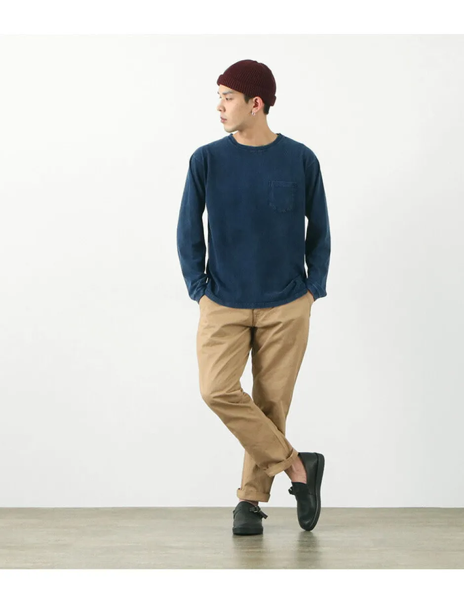 T-Shirts^GOOD ON / Long Sleeve Pocket Crew Tee / Shave indigo