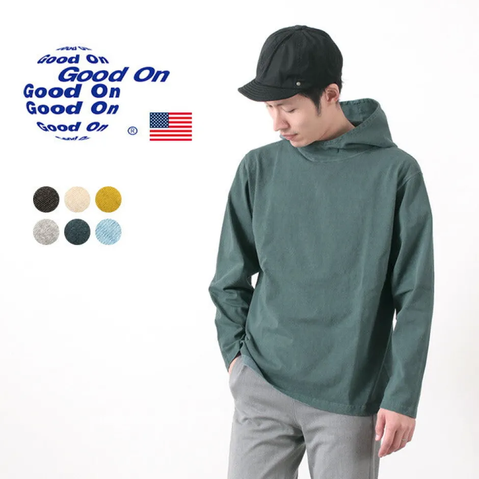 T-Shirts^GOOD ON / Pullover hooded T-shirt/long sleeves