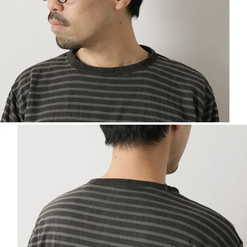 T-Shirts^GOOD ON / Reversible Striped Long Sleeve Crew T-Shirt GOLT2407