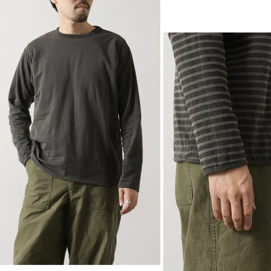 T-Shirts^GOOD ON / Reversible Striped Long Sleeve Crew T-Shirt GOLT2407