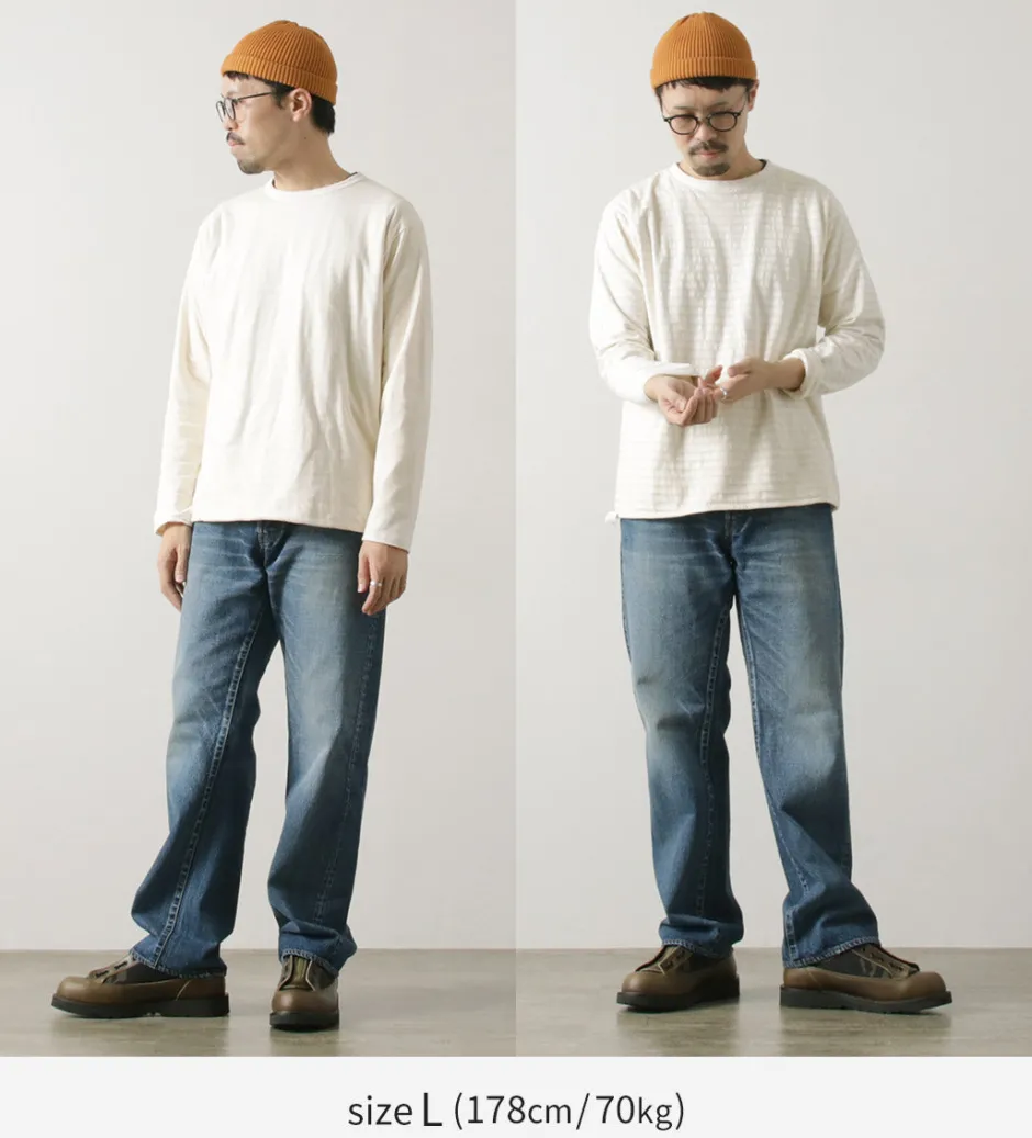 T-Shirts^GOOD ON / Reversible Striped Long Sleeve Crew T-Shirt GOLT2407