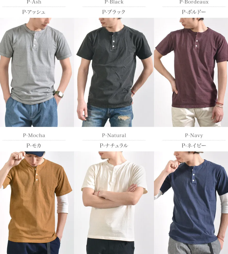 T-Shirts^GOOD ON / Short sleeve henley neck T-shirt