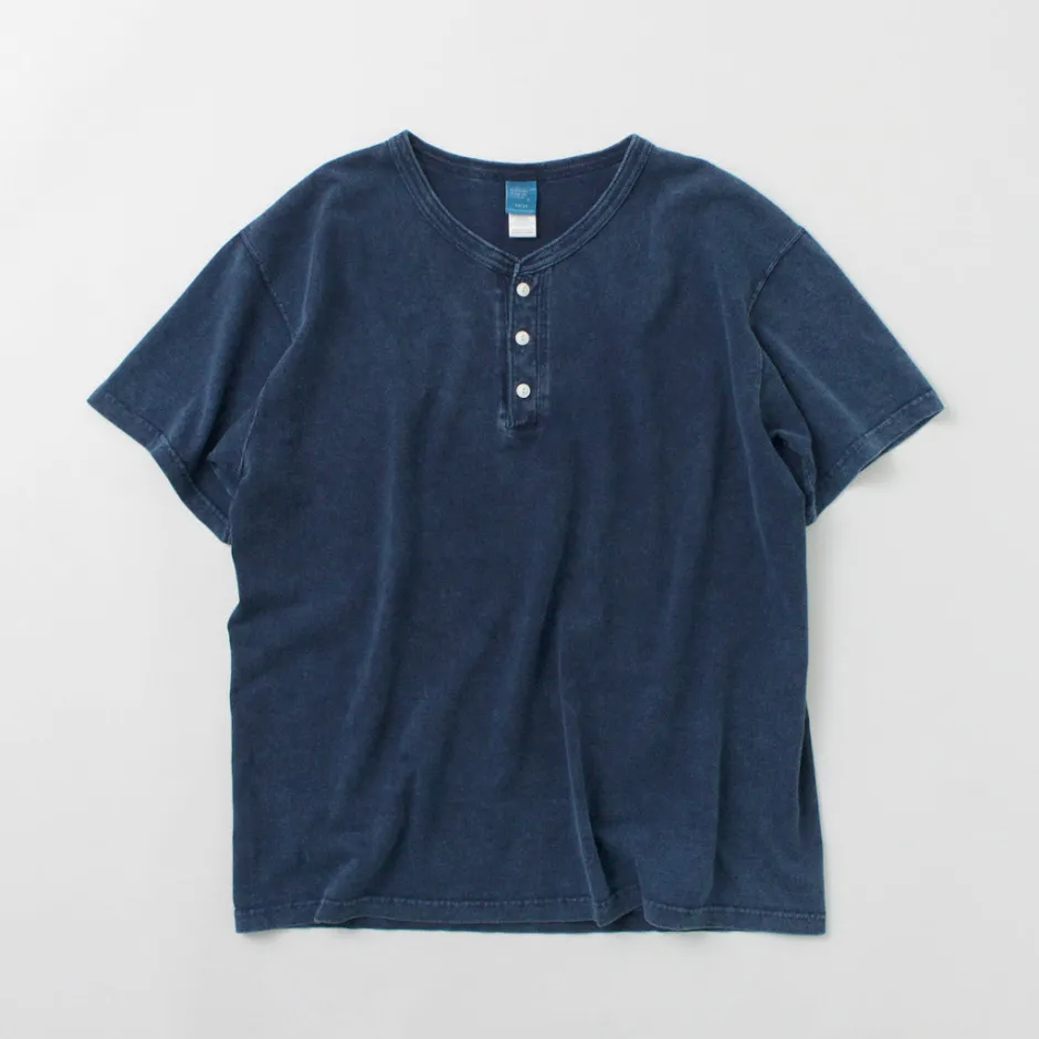 T-Shirts^GOOD ON / Short Sleeve Henley T-Shirt / Shave indigo