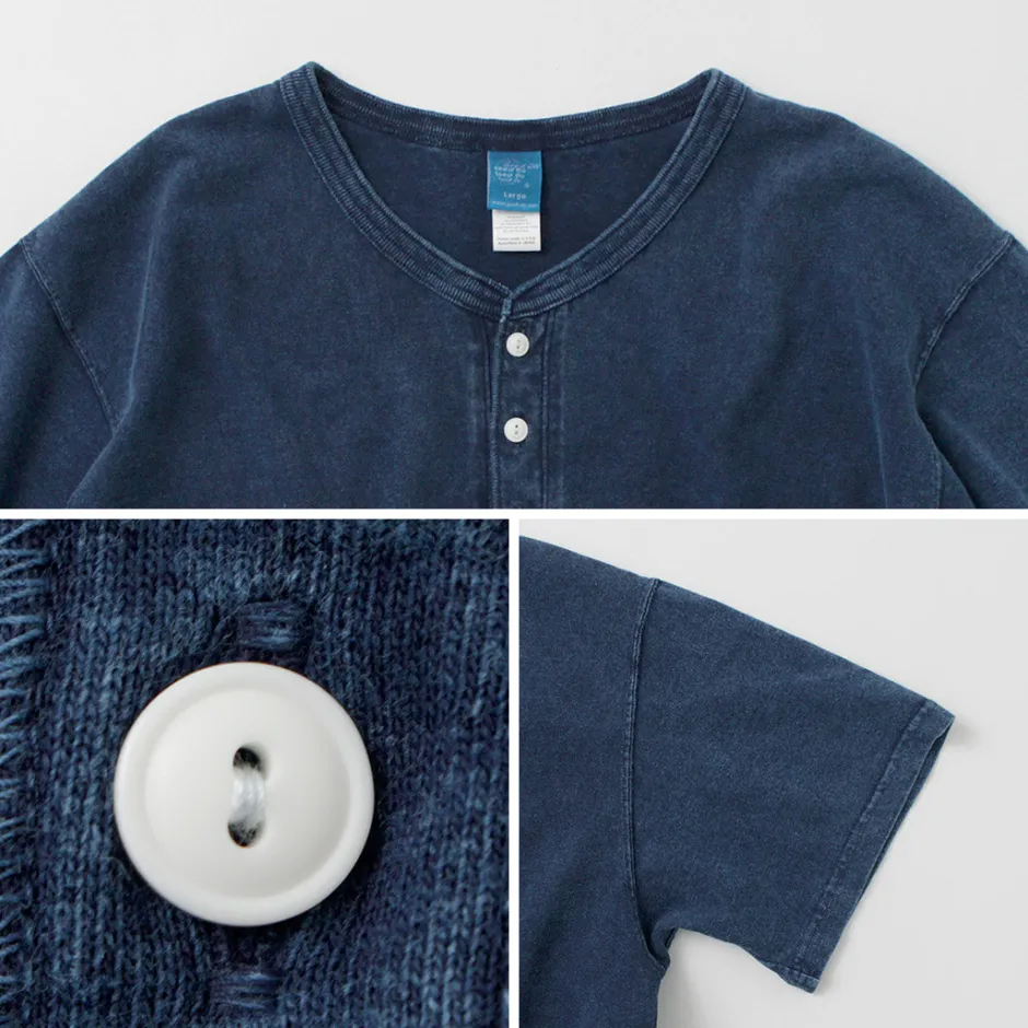 T-Shirts^GOOD ON / Short Sleeve Henley T-Shirt / Shave indigo