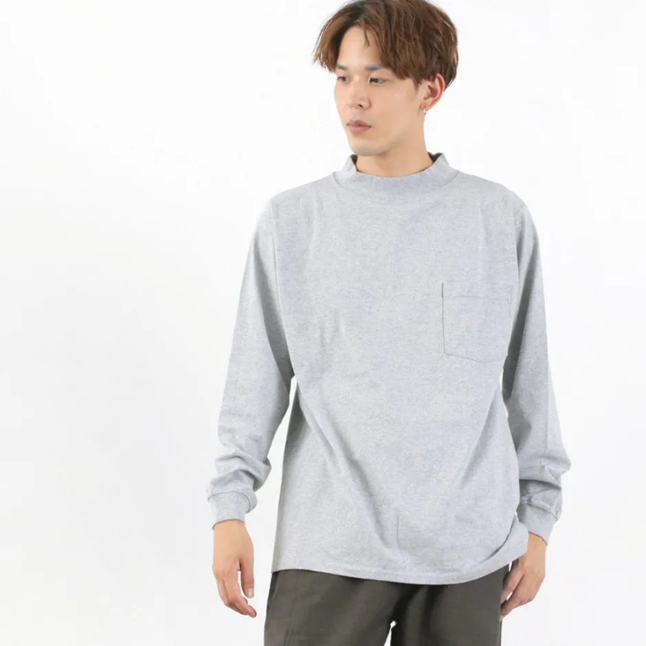 T-Shirts^GOODWEAR / Long Sleeve Mock Neck Pocket T-Shirt