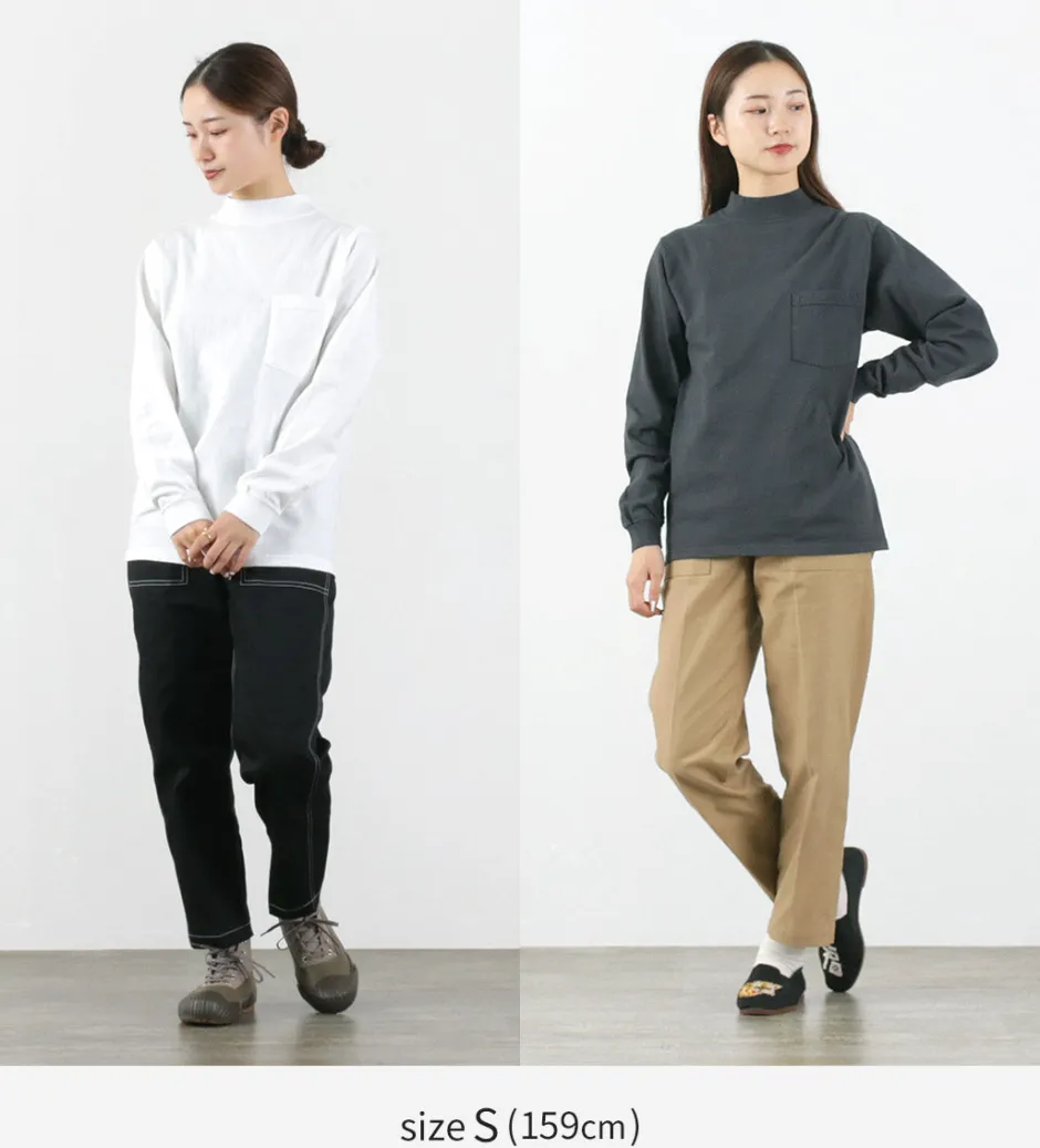 T-Shirts^GOODWEAR / Long Sleeve Mock Neck Pocket T-Shirt