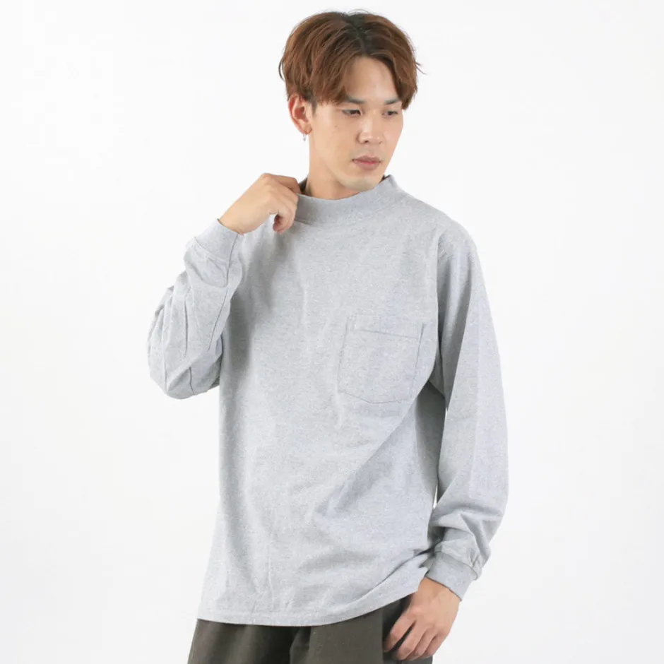 T-Shirts^GOODWEAR / Long Sleeve Mock Neck Pocket T-Shirt