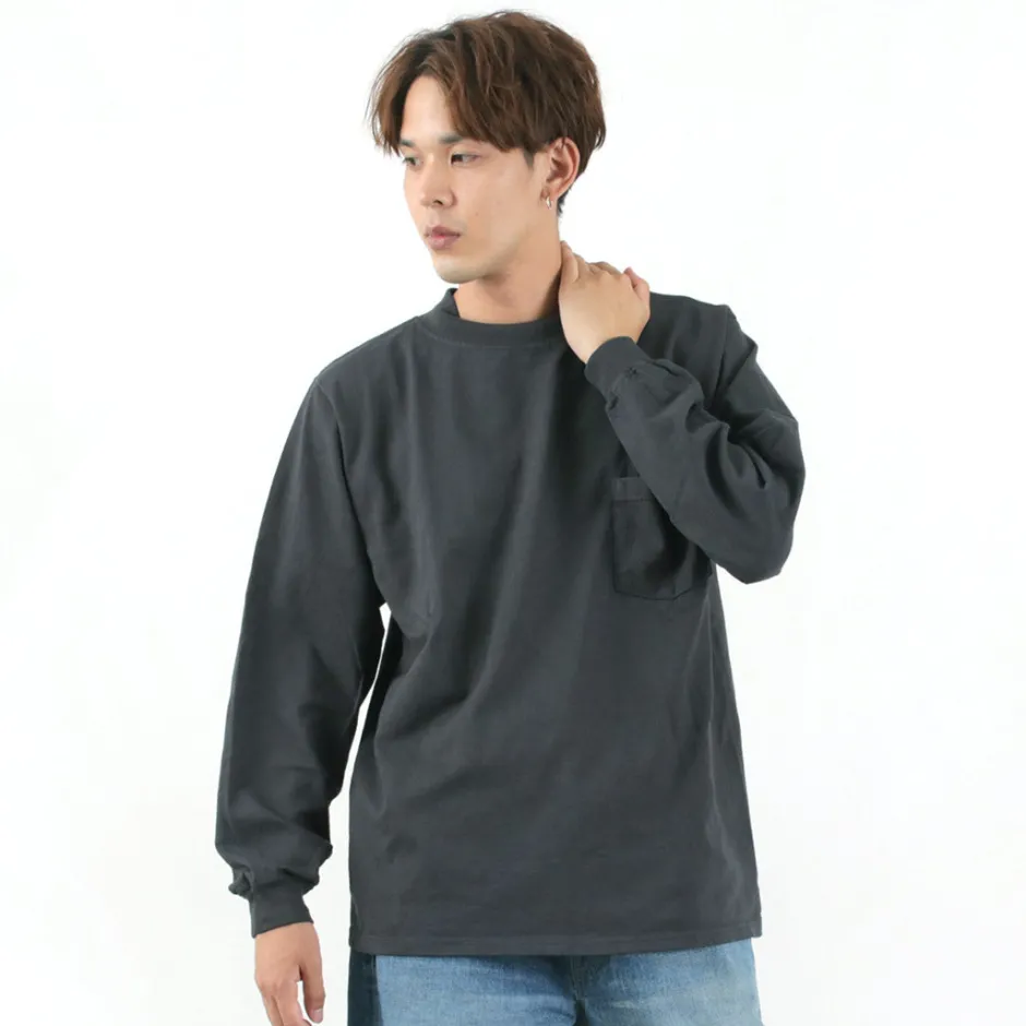 T-Shirts^GOODWEAR / Long Sleeve Mock Neck Pocket T-Shirt