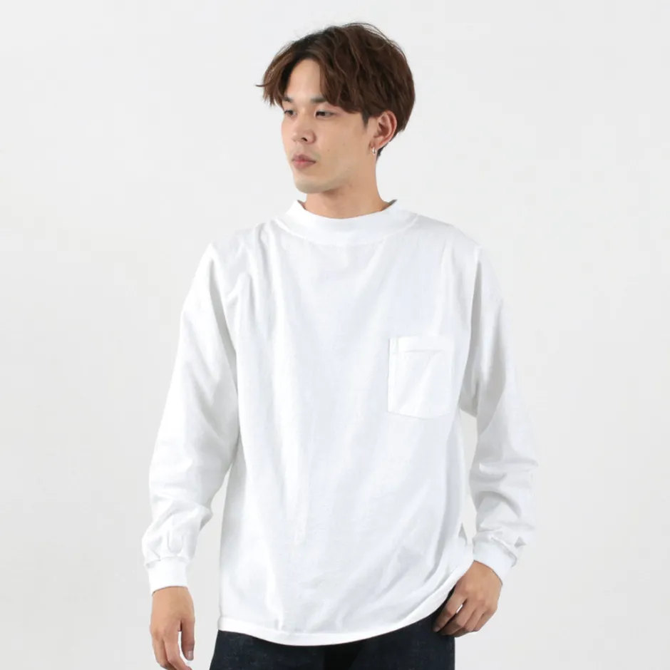 T-Shirts^GOODWEAR / Long Sleeve Mock Neck Pocket T-Shirt