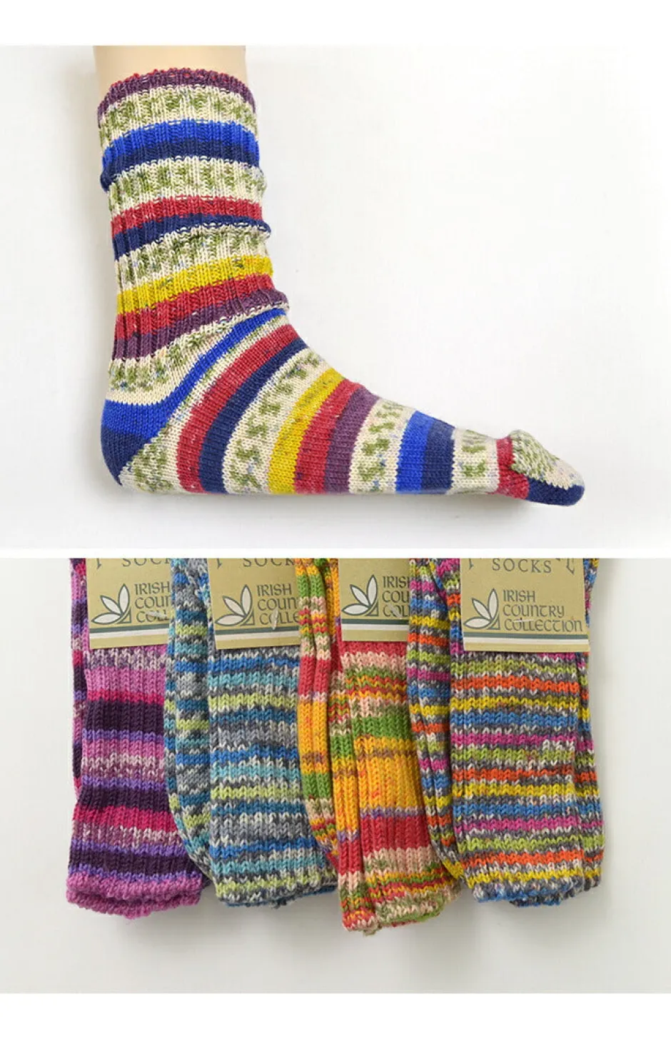 Socks^GRANGE CRAFT / Fair Isle Wool Socks
