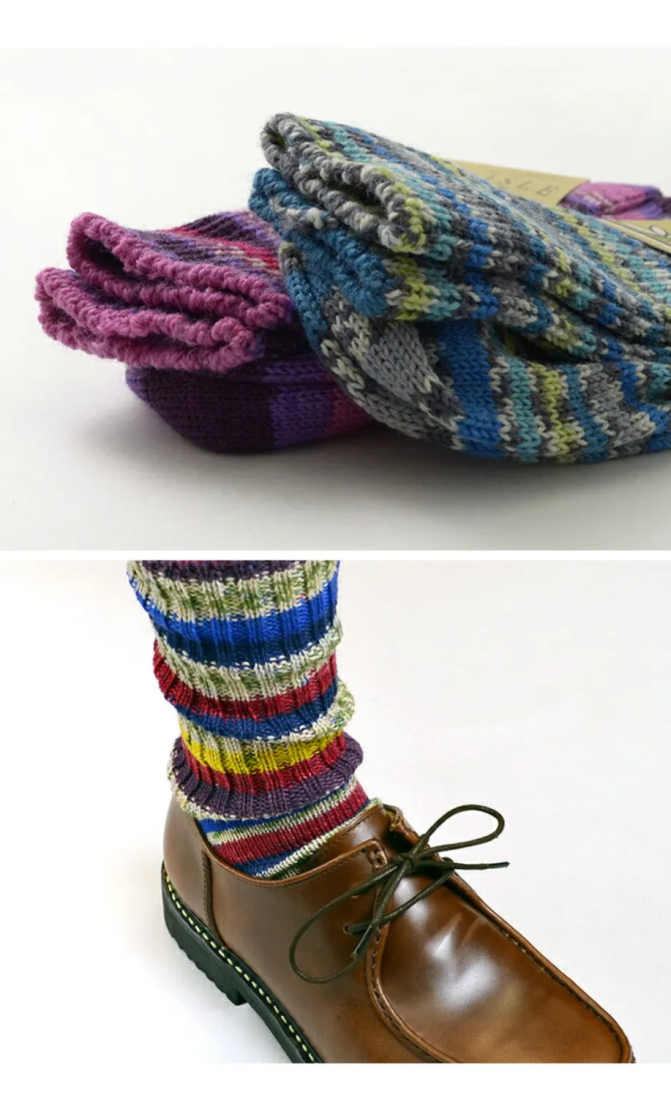 Socks^GRANGE CRAFT / Fair Isle Wool Socks